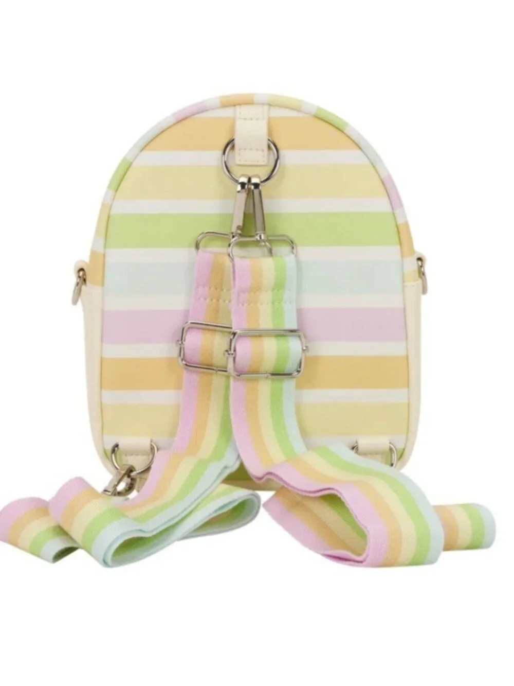 Loungefly Disney Mickey & Friends Rainbow Stripe Convertible Mini Backpack NWT